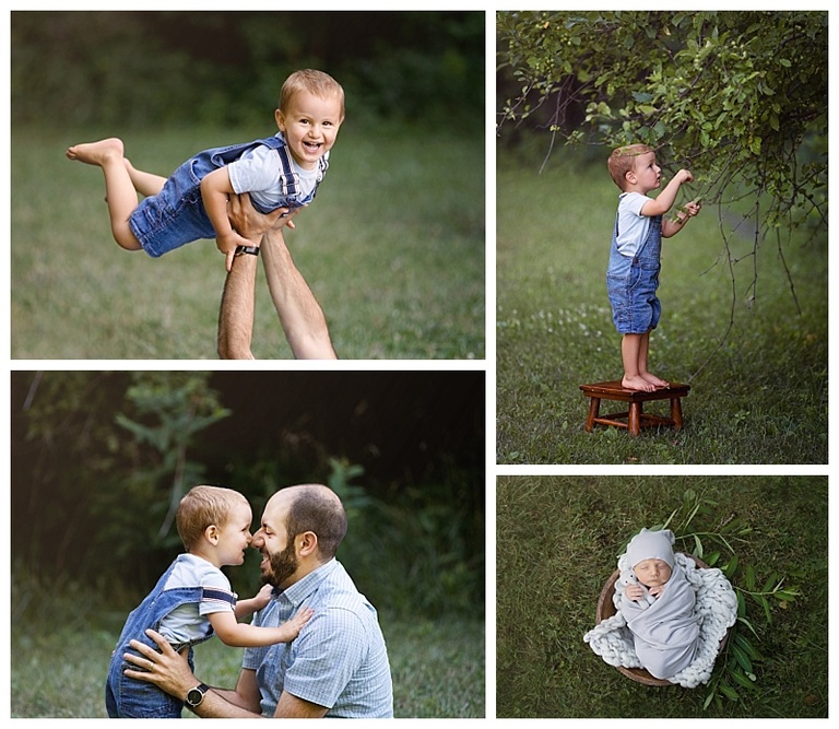 Bobi Biederman Photography photographs a family of four at a park in Avon Lake, OH.