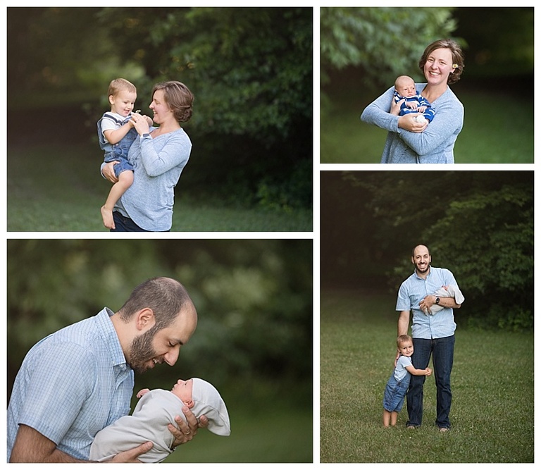 Bobi Biederman Photography photographs a family of four at a park in Avon Lake, OH.